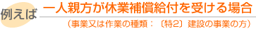 一人親方が休業補償給付を受ける場合